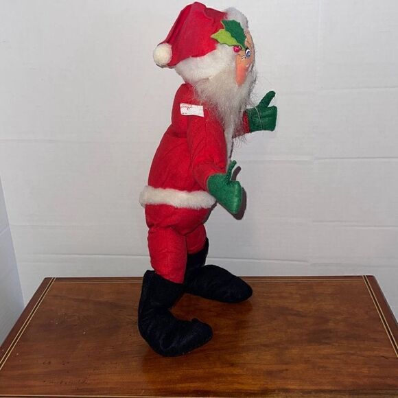 Vintage Annalee Christmas 18” Poseable Santa HANDPAINTED USA - Picture 5 of 15